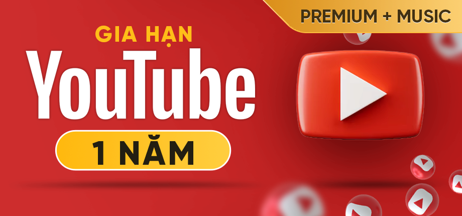 Nâng cấp Youtube Premium Chính Chủ 1 NĂM (Tặng CANVA PRO 1 NĂM)