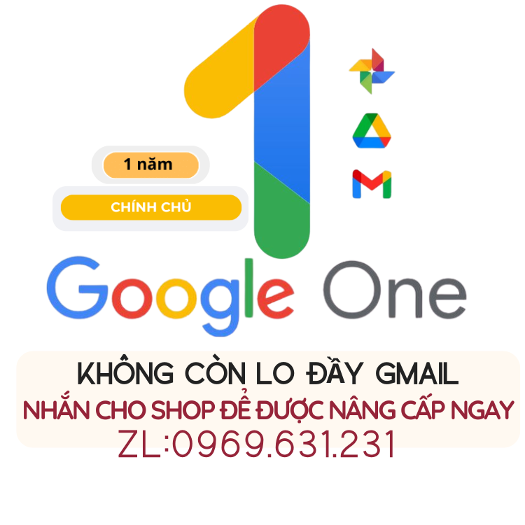 Nâng cấp Google one chính chủ 2TB dung lượng + Gemini Pro 3.1 (TẶNG CANVA PRO 1 NĂM)